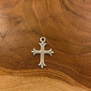 RETIRED James Avery Fleuree Cross Charm, Sterling Silver